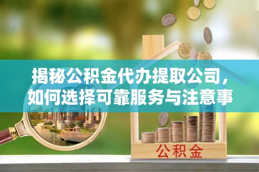 鹤城揭秘公积金代办提取公司，如何选择可靠服务与注意事项