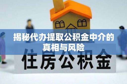 鹤城揭秘代办提取公积金中介的真相与风险