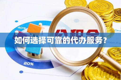 鹤城如何选择可靠的代办服务？