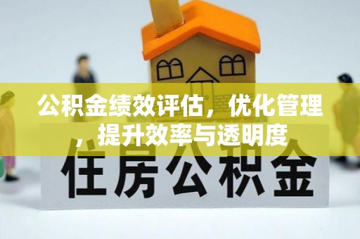 鹤城公积金绩效评估，优化管理，提升效率与透明度