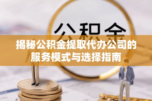 鹤城揭秘公积金提取代办公司的服务模式与选择指南