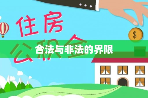鹤城合法与非法的界限
