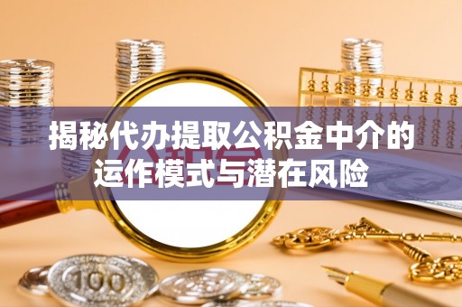 鹤城揭秘代办提取公积金中介的运作模式与潜在风险