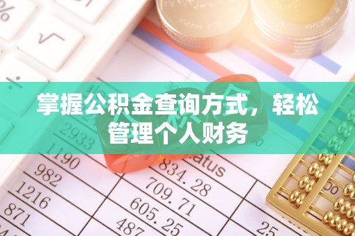 鹤城掌握公积金查询方式，轻松管理个人财务