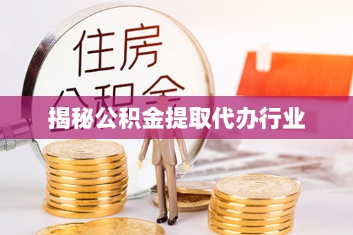 鹤城揭秘公积金提取代办行业
