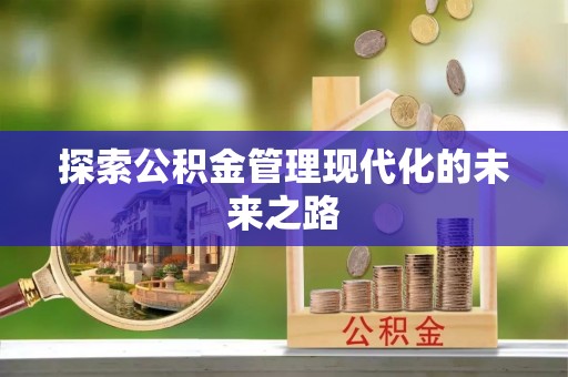 鹤城探索公积金管理现代化的未来之路