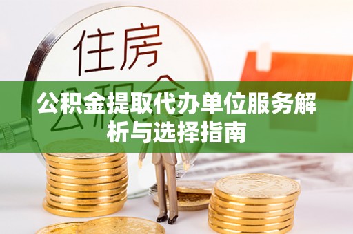 鹤城公积金提取代办单位服务解析与选择指南