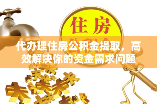 鹤城代办理住房公积金提取，高效解决你的资金需求问题