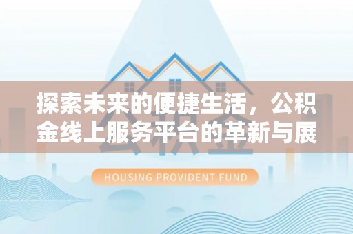 鹤城探索未来的便捷生活，公积金线上服务平台的革新与展望