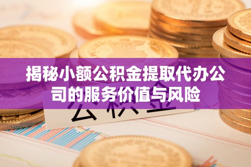 鹤城揭秘小额公积金提取代办公司的服务价值与风险